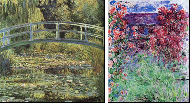 Claude Monets 'Näckrosdamm', 1899, och 'Huset bland rosorna', 1925
